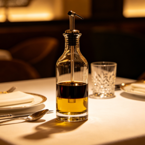 Premium Glass Oil & Vinegar Dispenser with Metal Pump